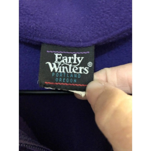 Vintage Early Winters Fleece Jacket Women’s Size Medium Purple 3/4 Zip - Picture 2 of 3
